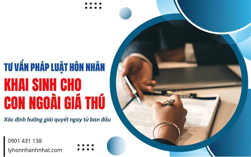 tư vấn pháp luật hôn nhân khai sinh cho con ngoài giá thú