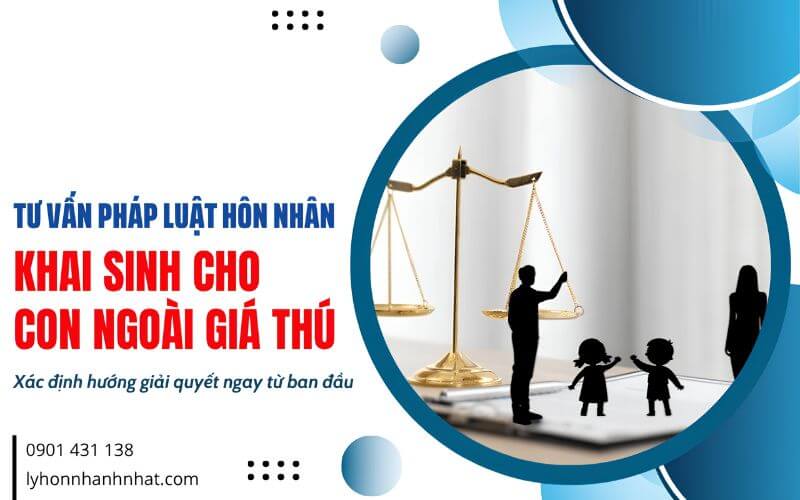 tư vấn pháp luật hôn nhân khai sinh cho con ngoài giá thú